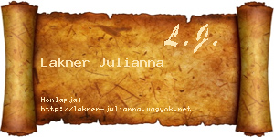 Lakner Julianna névjegykártya