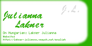 julianna lakner business card